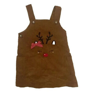 Christmas baby girl‎ reindeer overall dress size 24 months